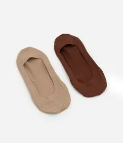 Kit 02 Meias Invisíveis em Algodão