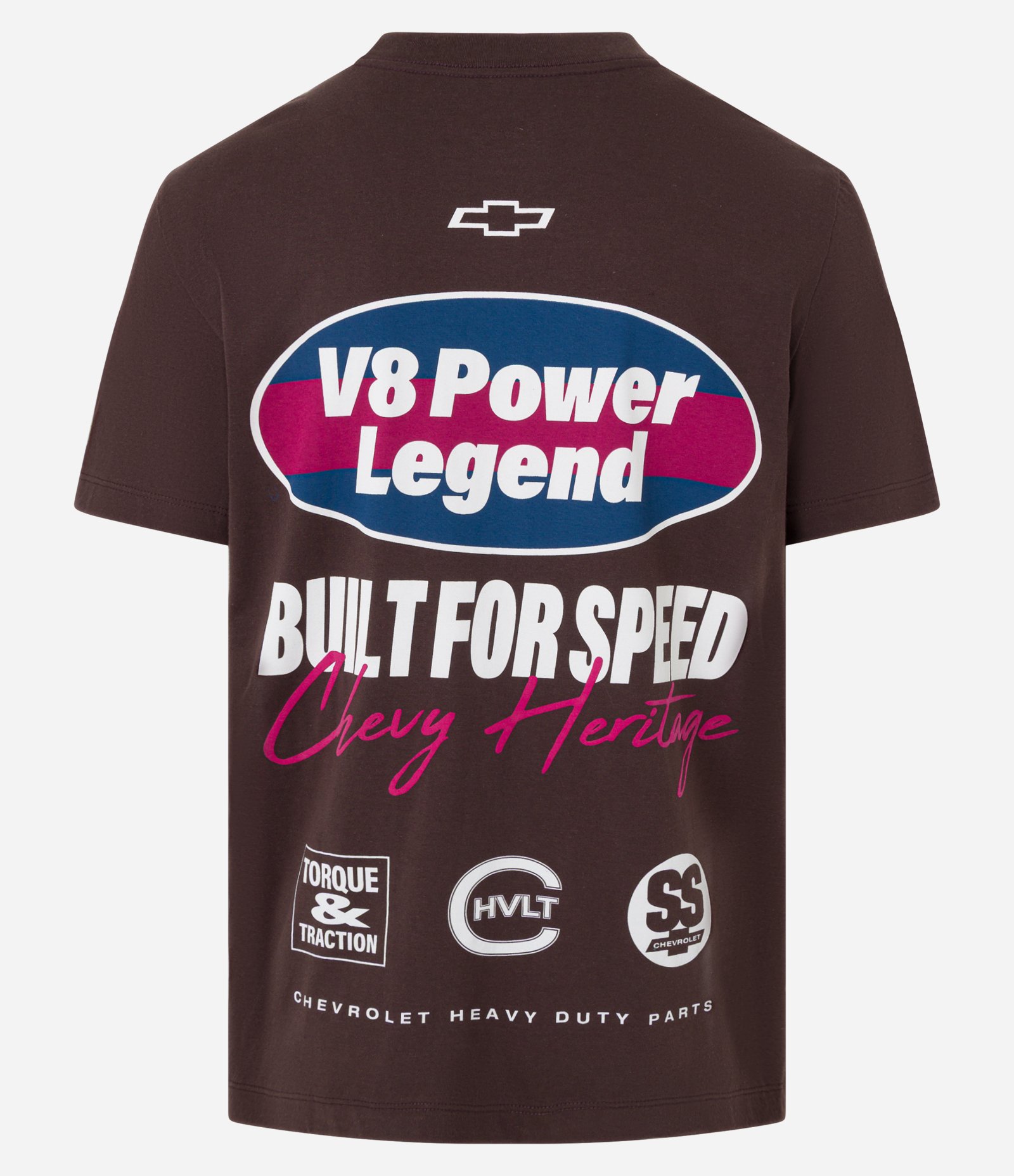 Camiseta Comfort em Algodão com Estampa Lettering Chevrolet Marrom 6