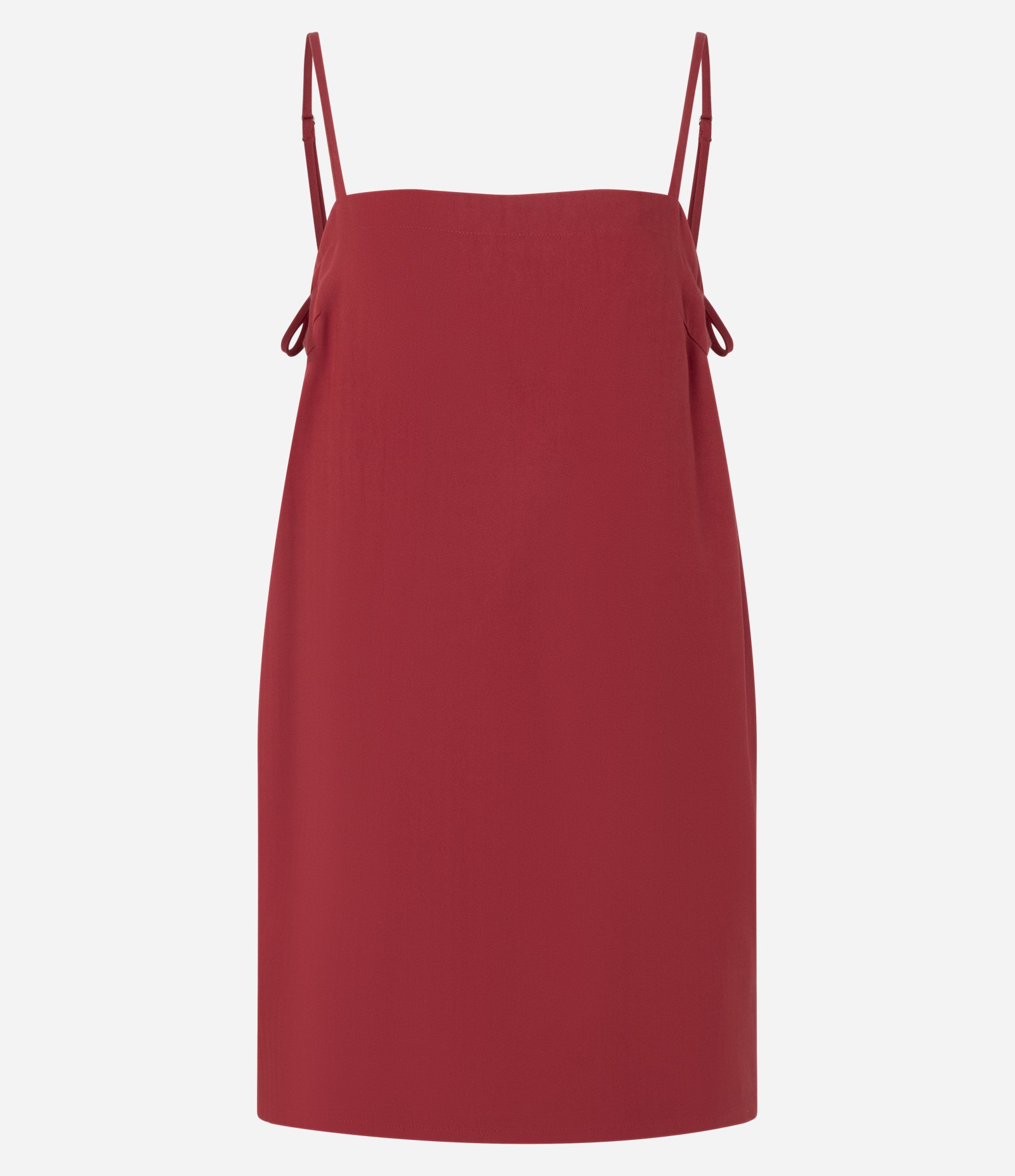 Vestido Curto em Viscose com Amarração nas Alças Vermelho 4