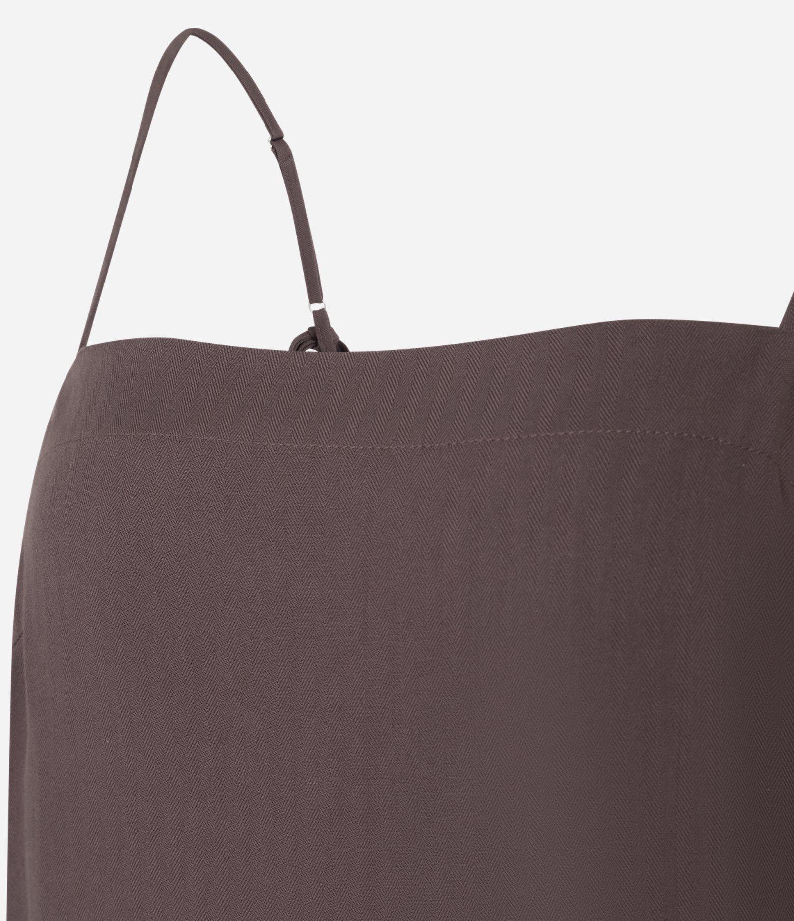 Vestido Curto em Viscose com Amarração nas Alças Marrom 6