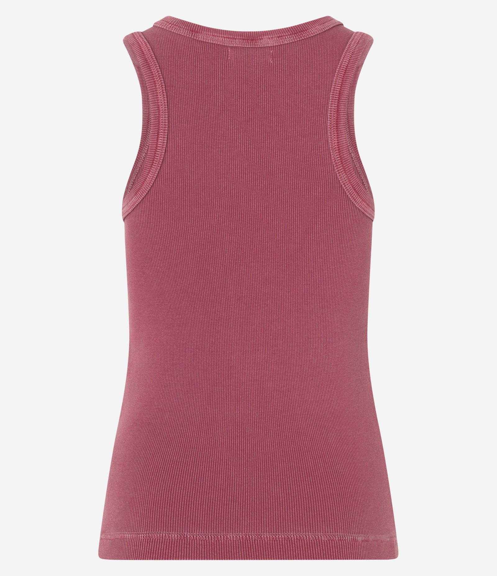 Blusa Regata Estonada em Ribana com Textura Canelada Rosa Terroso 7