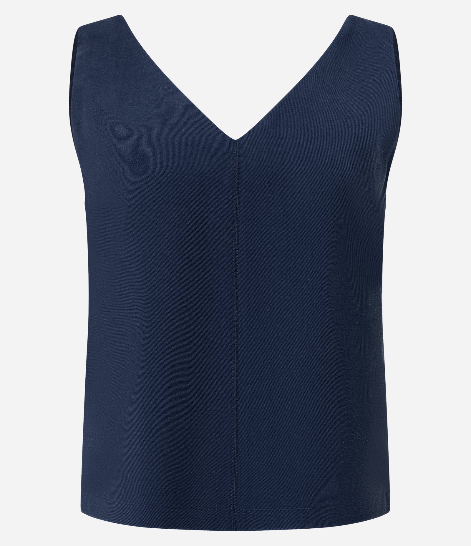 Blusa em Viscose com Decote V e Efeito Sarjado Azul 5