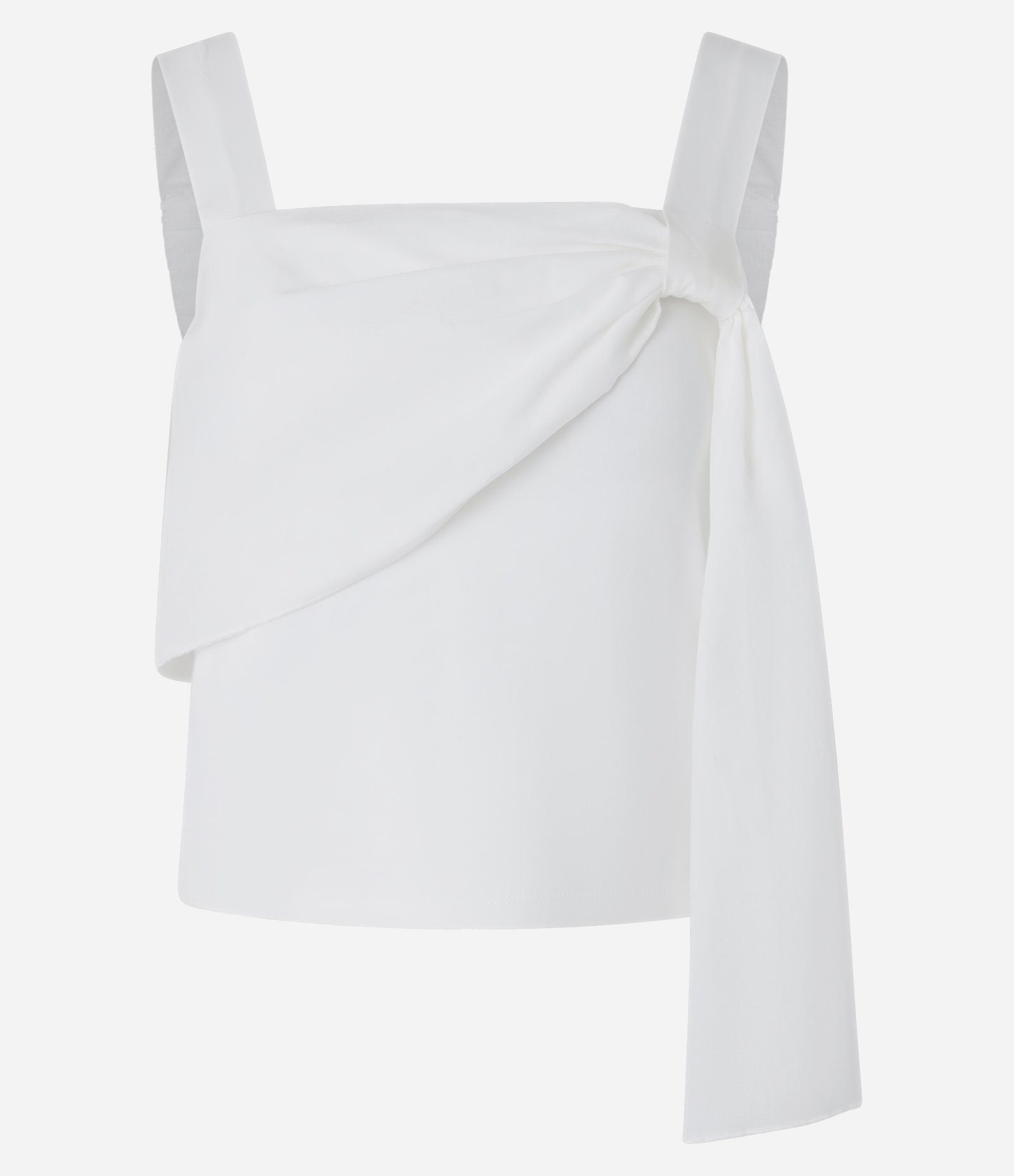 Blusa com Sobreposição e Laço Lateral Branco 6