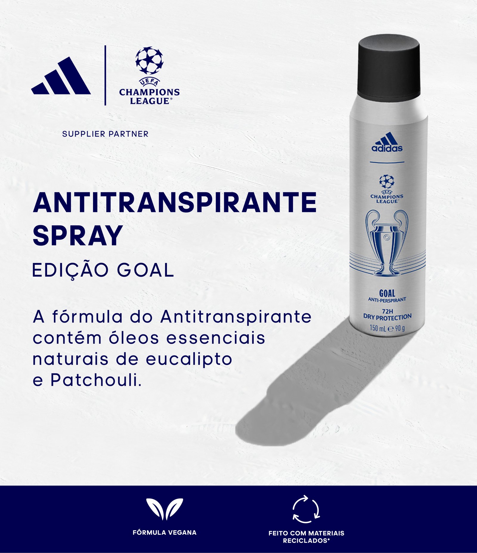 Kit Adidas Uefa Eau de Toilette + Desodorante Spray  KIT 4