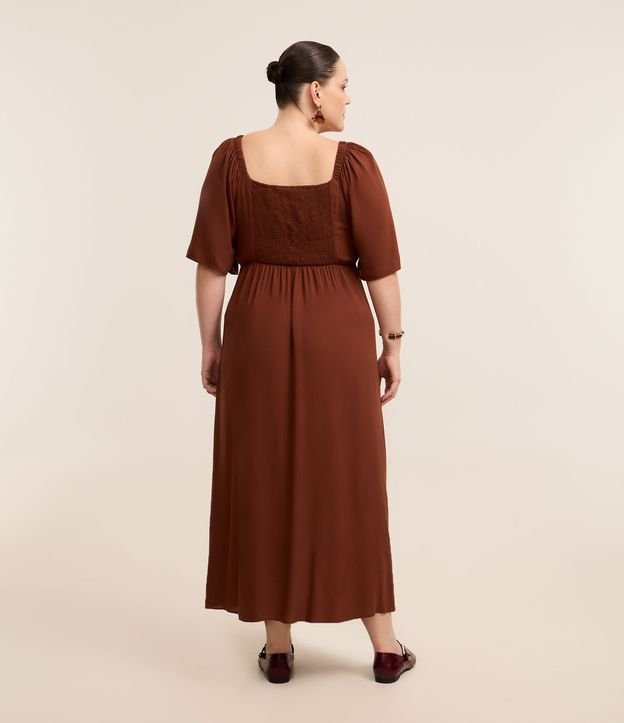 Vestido Midi Boho em Viscose com Fenda Curve & Plus Size