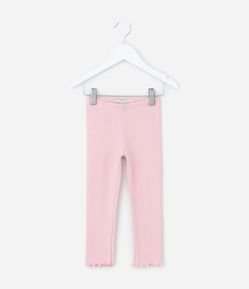 Calça Legging Infantil Canelada com Frufru na Barra - Tam 1 a 6 Anos