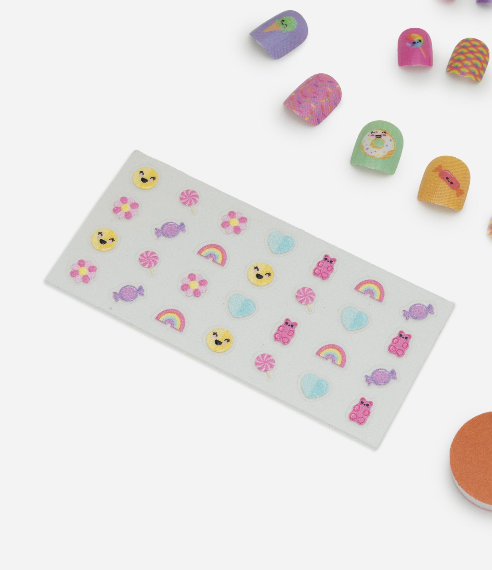 Kit de Unhas Posticas Coloridas com Lixa E Adesivo Cores Alchemia COLORIDO 3