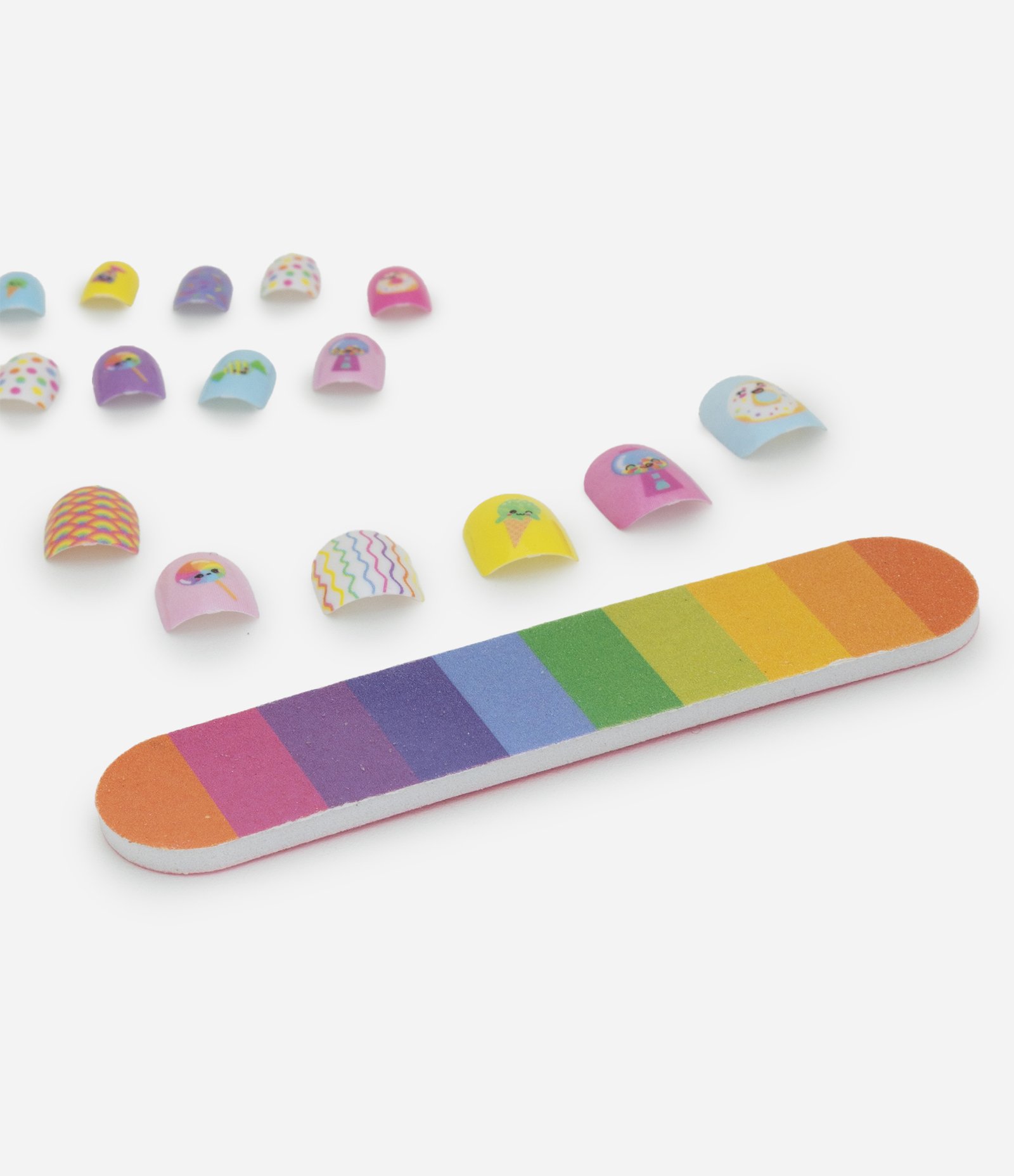 Kit de Unhas Posticas Coloridas com Lixa E Adesivo Cores Alchemia COLORIDO 4