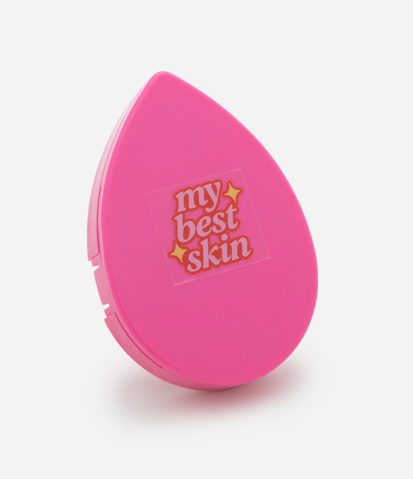 Espelho com Estojo E Esponja De Maquiagem Cores Alchemia COLORIDO 3