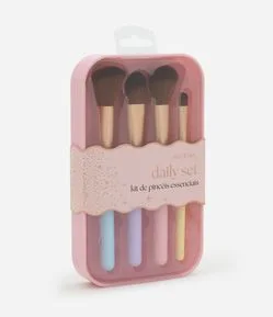 Kit de Pincéis de Maquiagem com Case Daily Set Alchemia