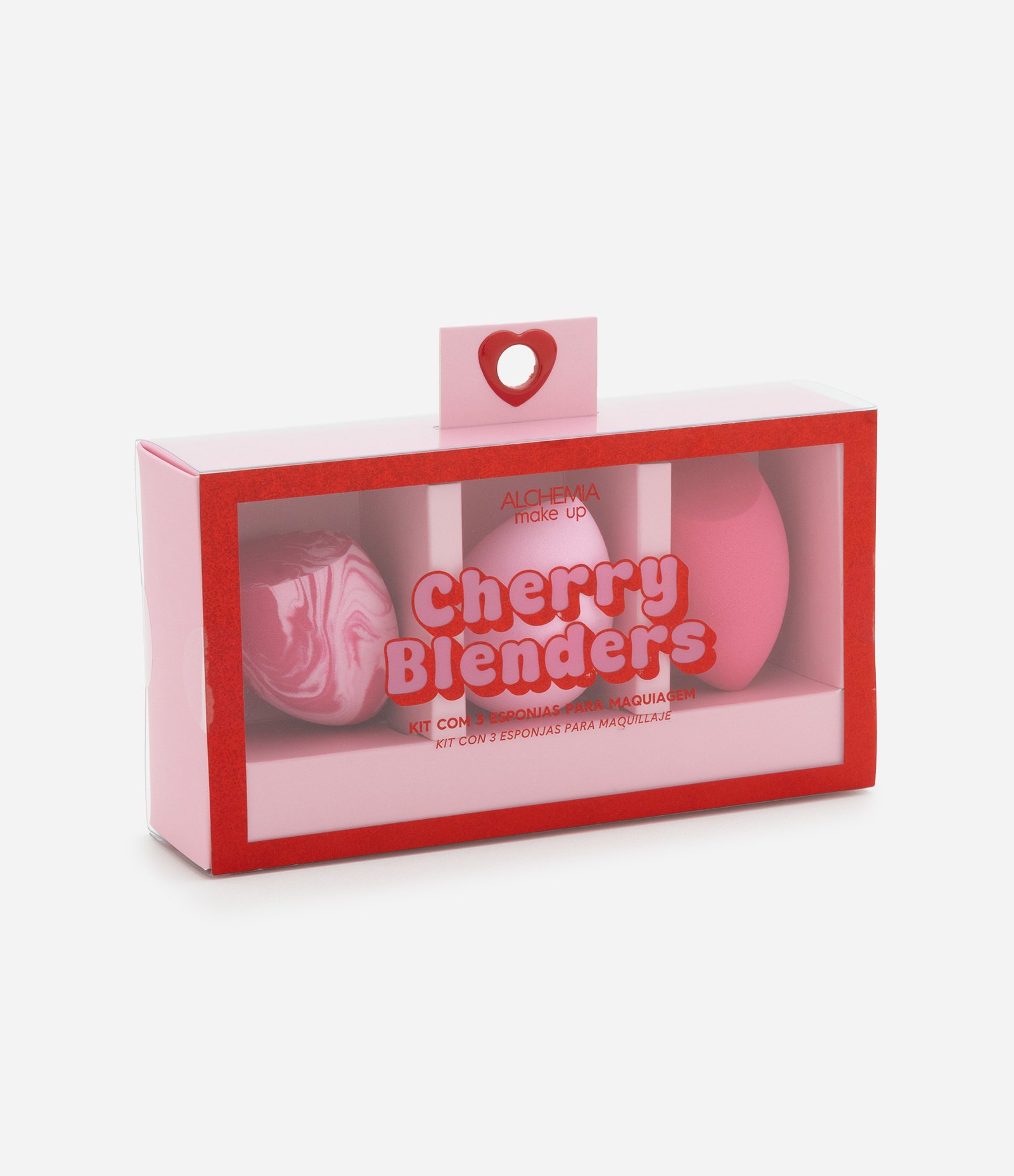 Conjunto com Tres Esponjas De Maquiagem Natal Alchemia COLORIDO 1