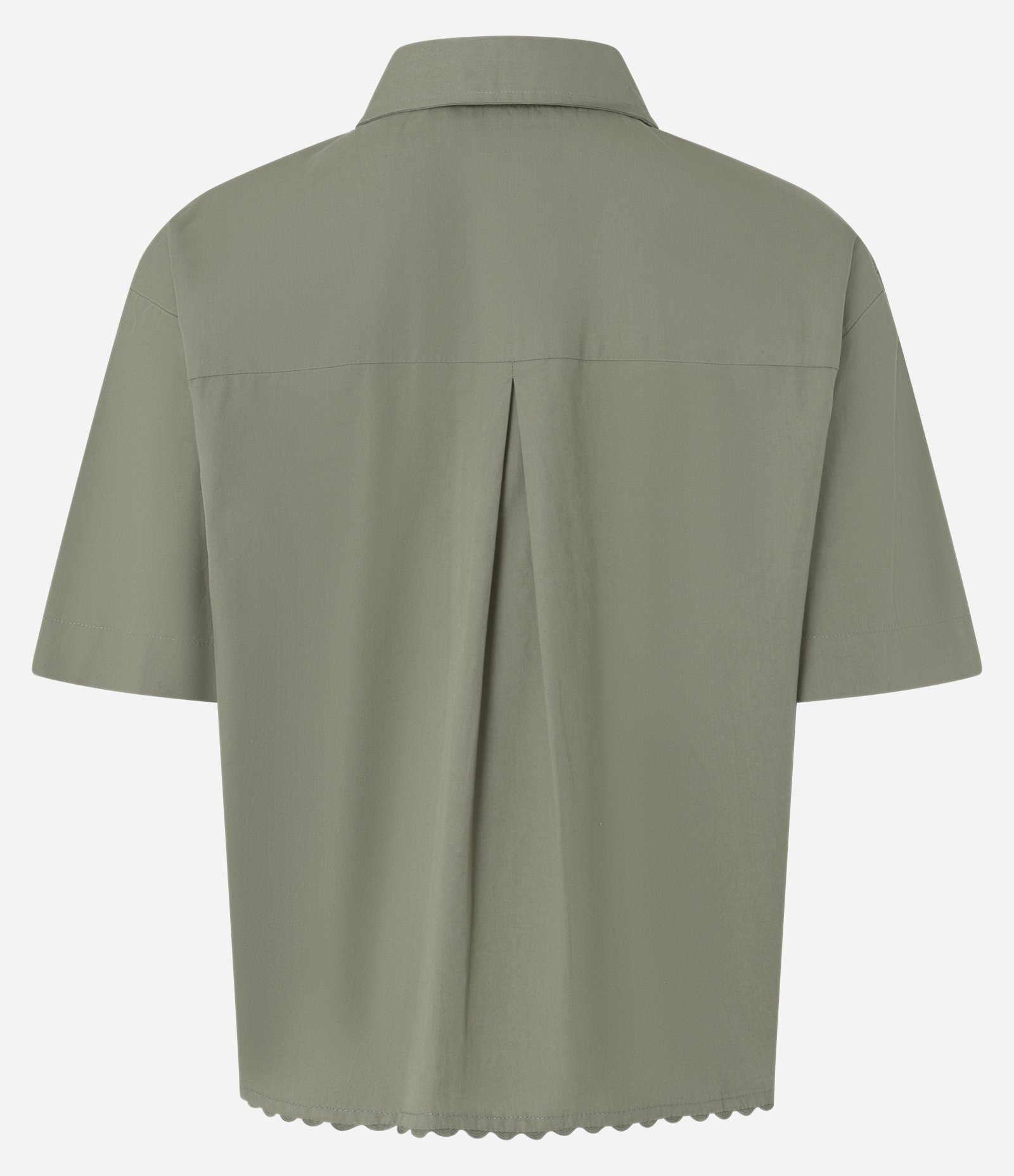 Camisa em Tricoline com Bordado de Coqueiro e Barra Nuvem Verde 6