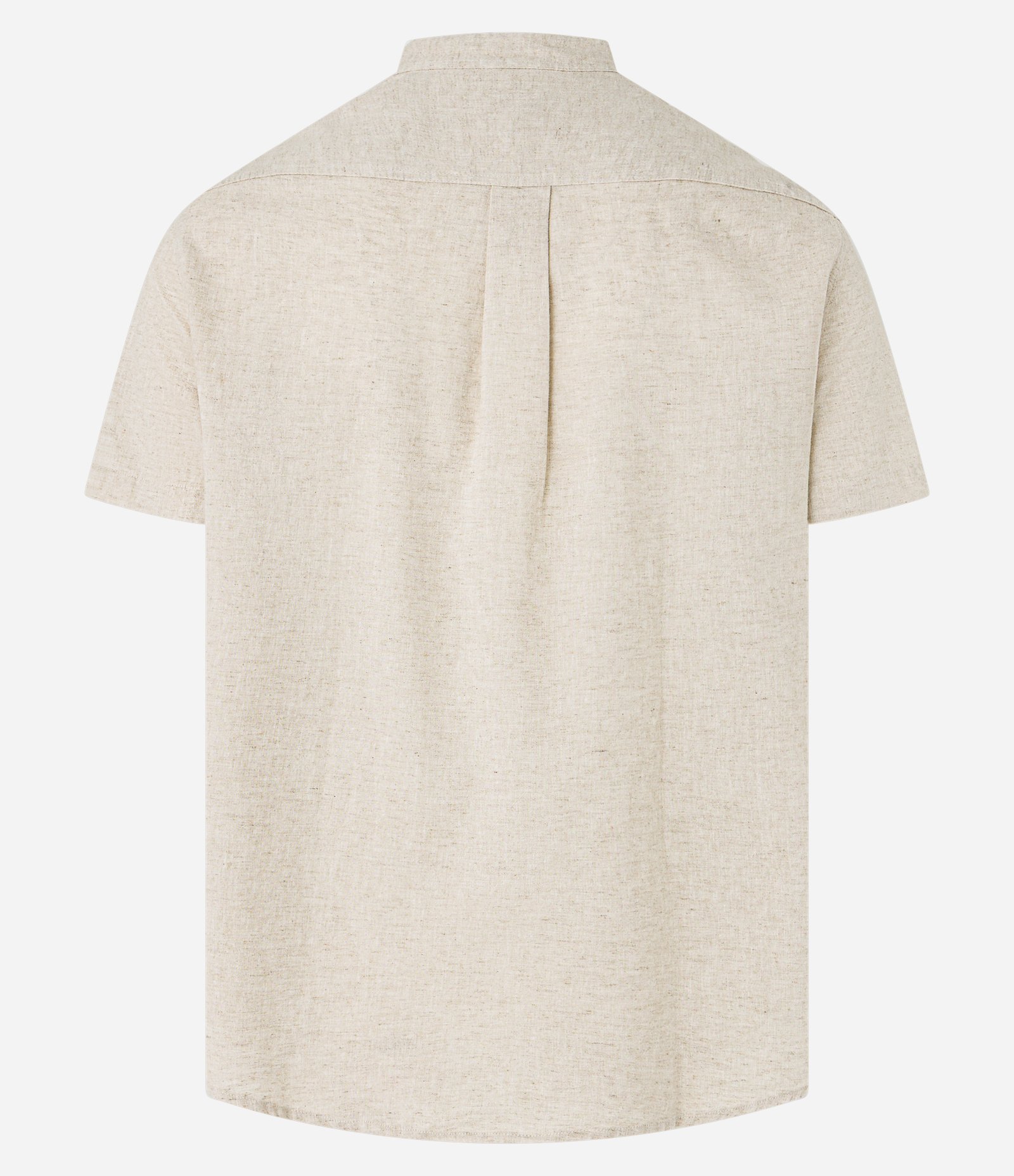 Camisa Bata em Linho com Botões Bege 6