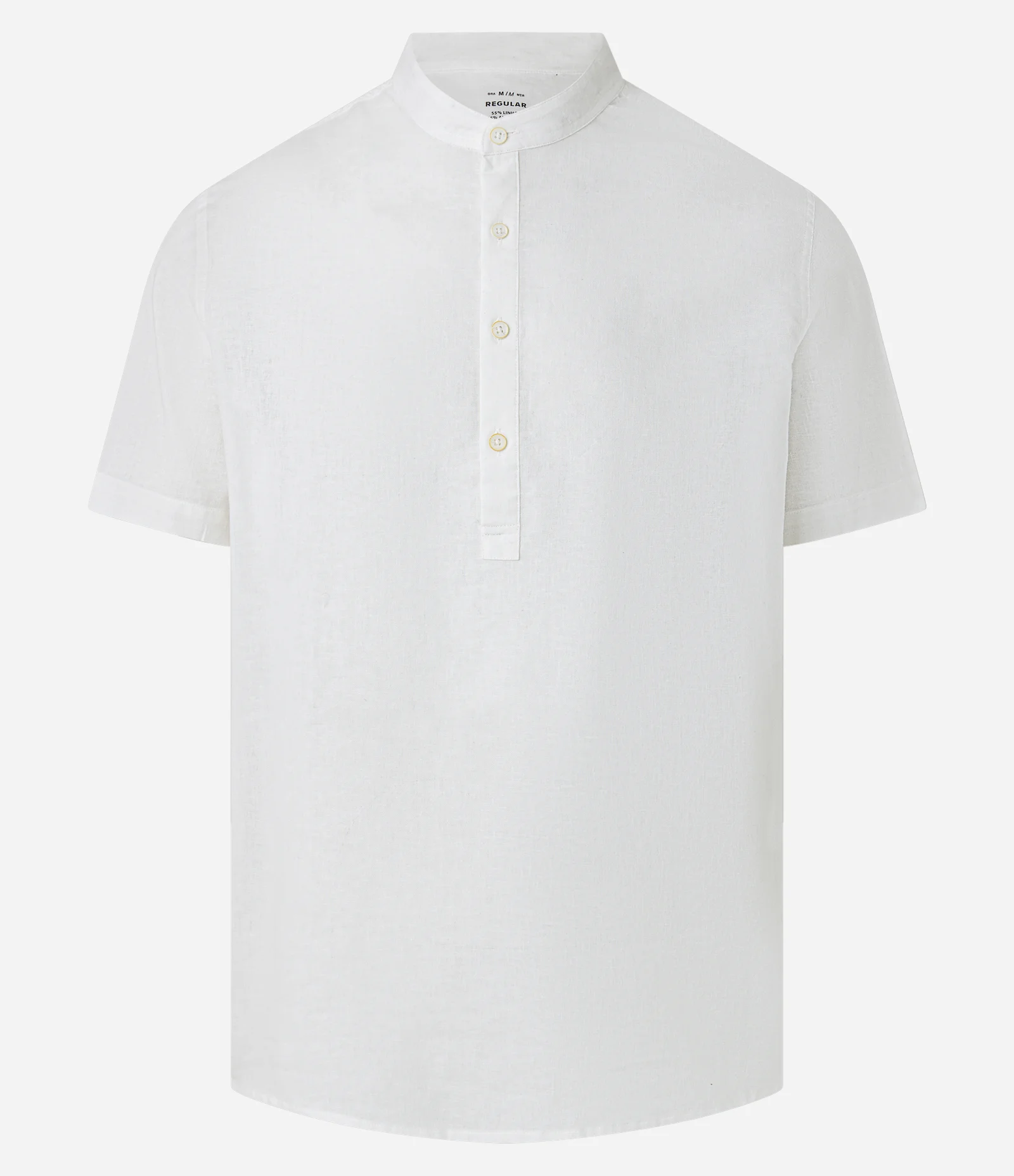 Camisa Bata em Linho com Botões Branco 6
