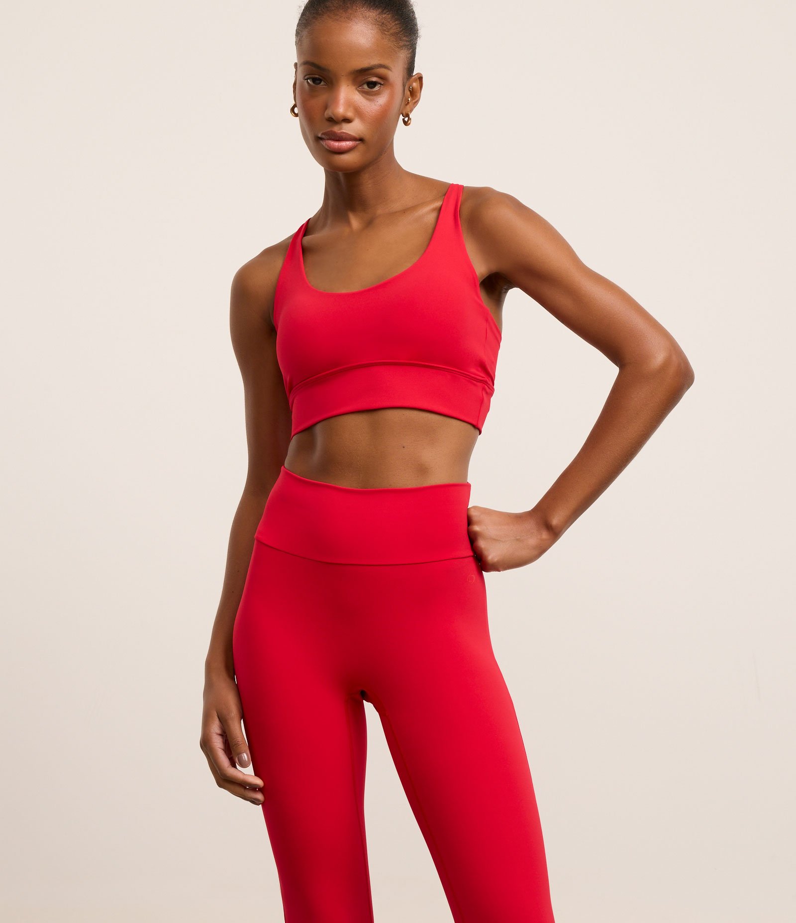 Top Esportivo Alongado com Bojo e Tiras Diferenciadas nas Costas Vermelho 3