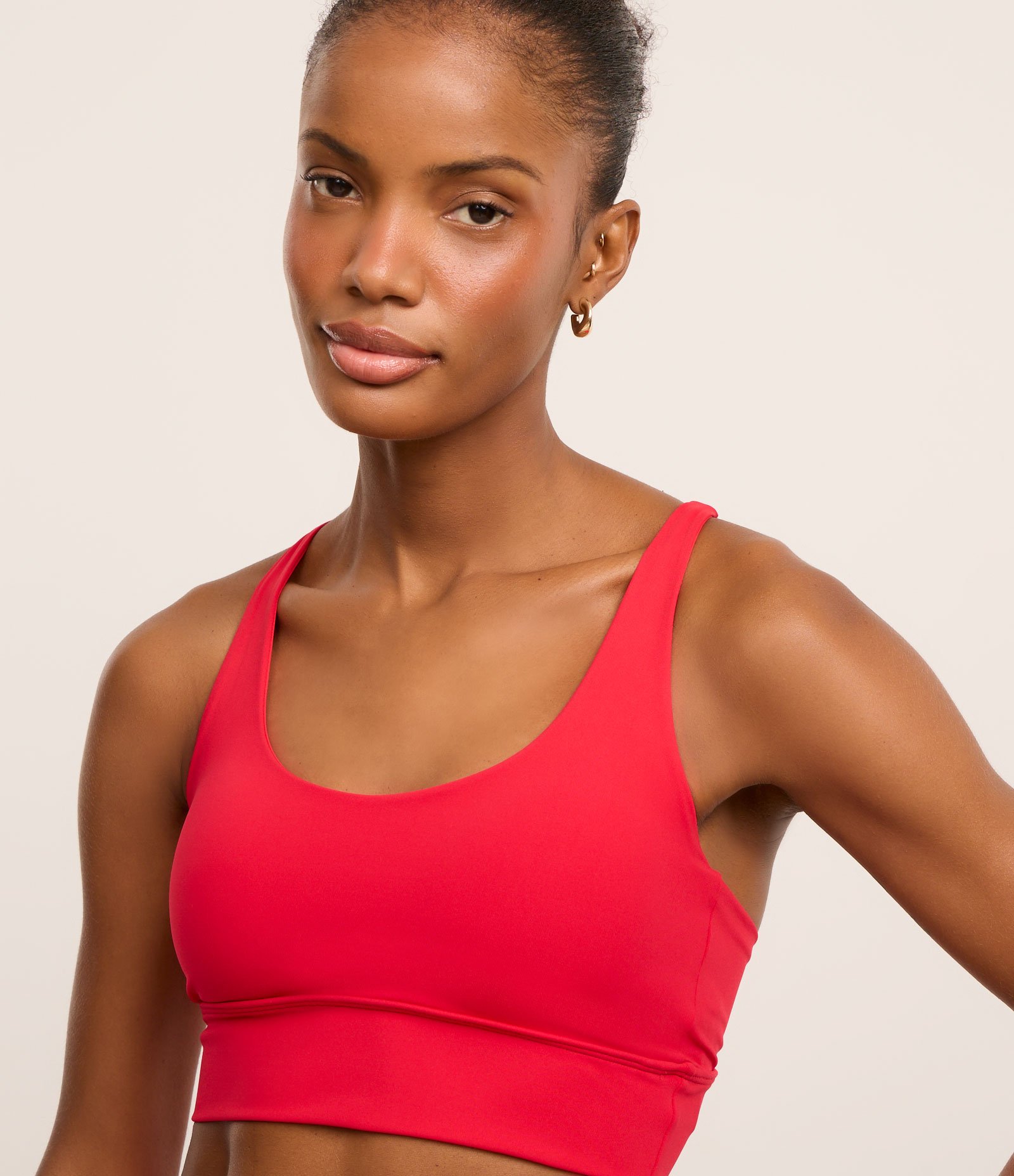 Top Esportivo Alongado com Bojo e Tiras Diferenciadas nas Costas Vermelho 5