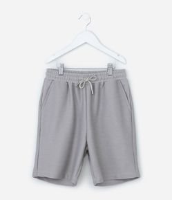 Bermuda Infantil em Moletom Texturizado - Tam 5 a 14 Anos