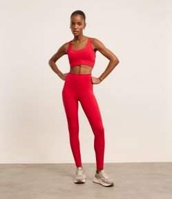 Calça Legging Esportiva em Microfibra com Bolso e sem Gancho
