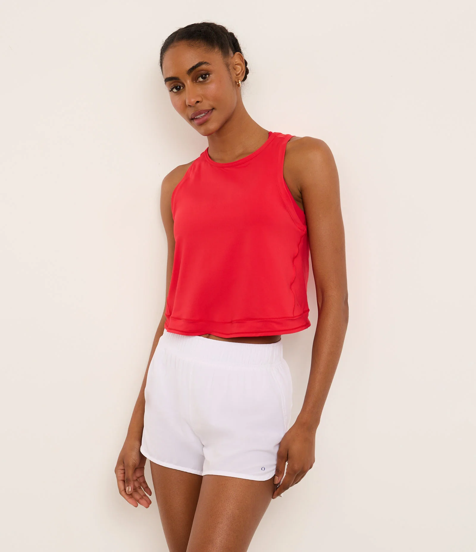 Regata Esportiva em Microfibra com Fenda nas Costas Vermelho 1