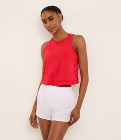 Regata Esportiva em Microfibra com Fenda nas Costas