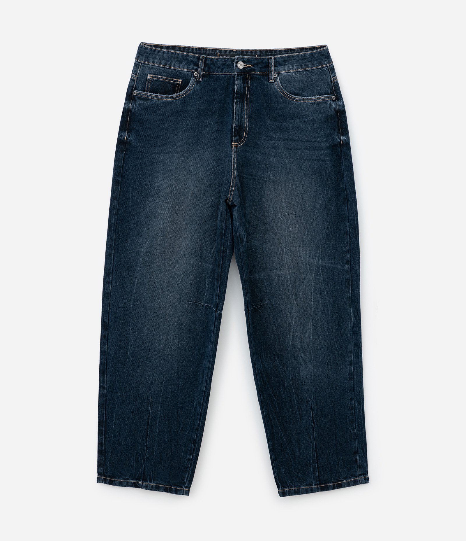 Calça Ballon em Jeans com Bolsos Azul 5