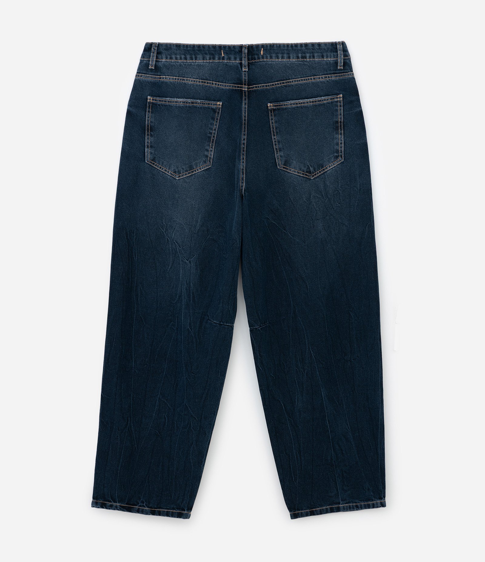 Calça Ballon em Jeans com Bolsos Azul 6