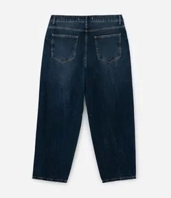 Calça Ballon em Jeans com Bolsos