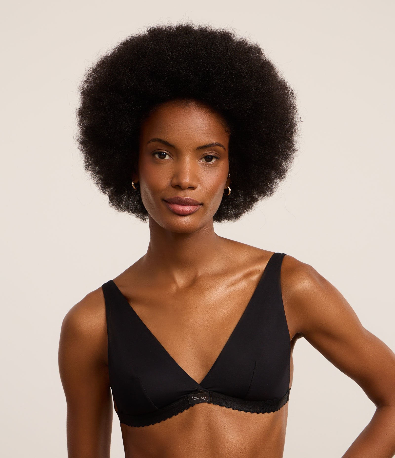 Sutiã Top Triangular em Microfibra LYCRA® XTRA LIFE™ Preto 2