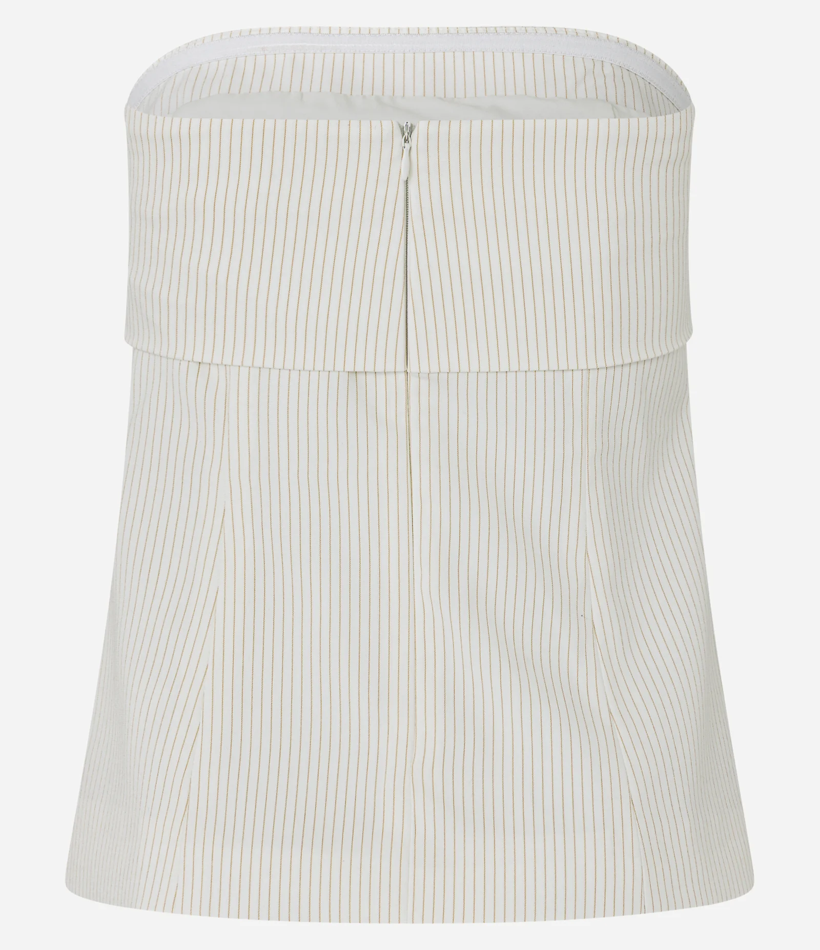 Blusa Alfaiatada com Decote Virado e RIscas de Giz Off White 6