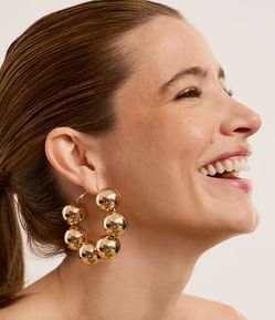 Brinco Argola Grande com Esferas