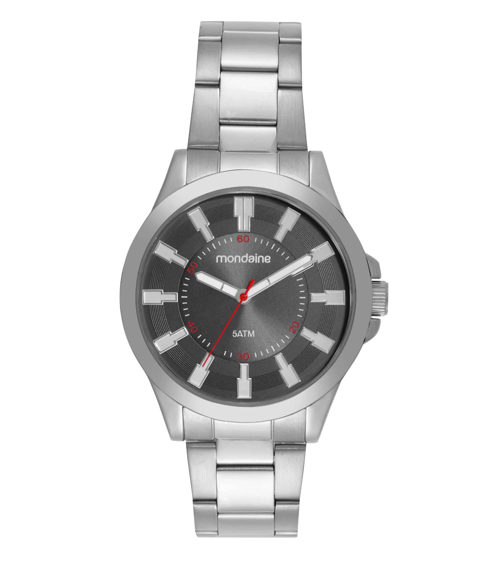 Relógio Analógico Masculino Mondaine Prata 1