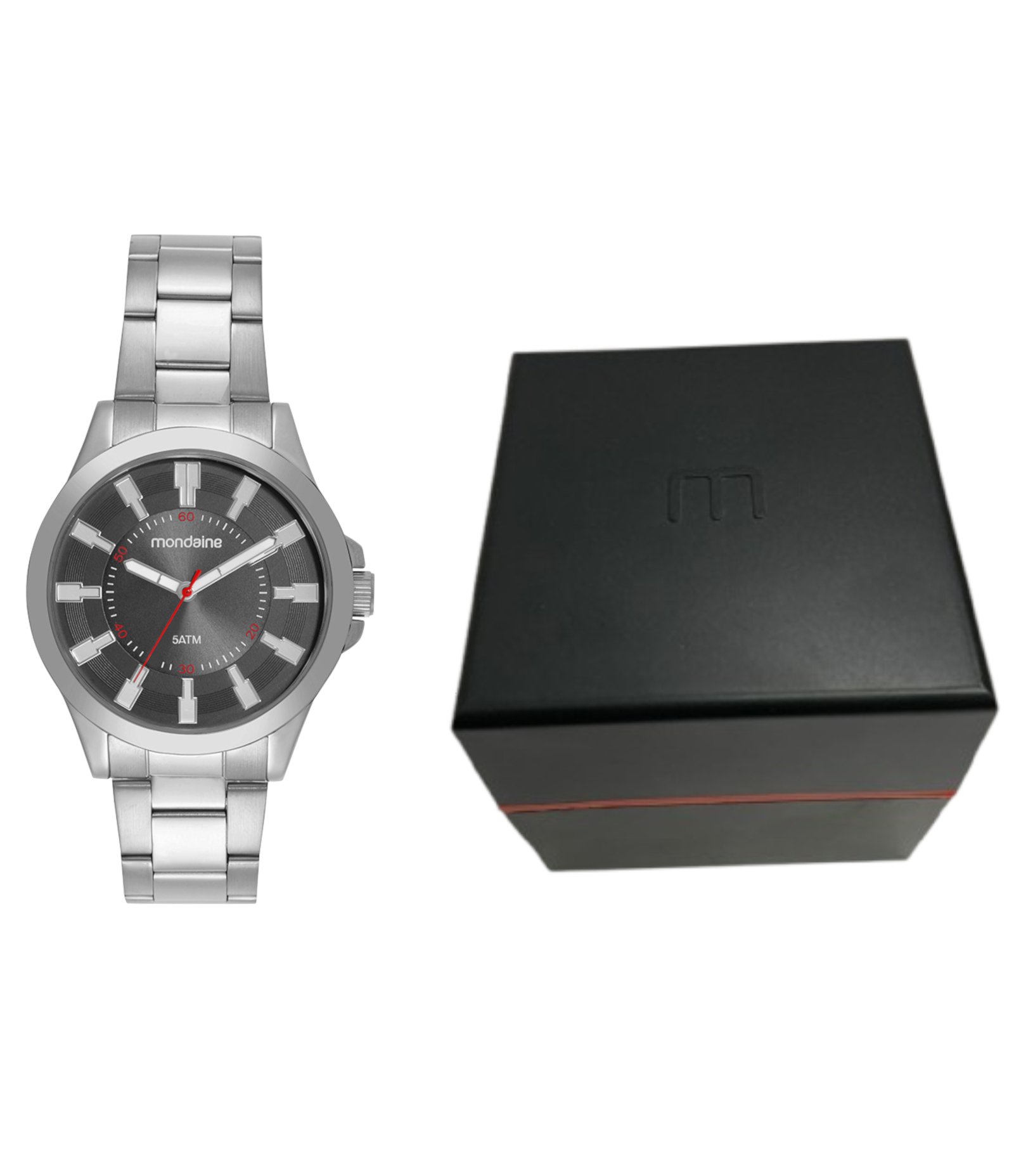 Relógio Analógico Masculino Mondaine Prata 2