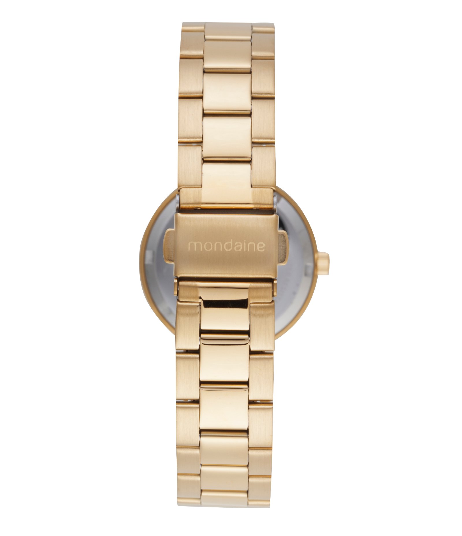Kit Relógio Analógico Feminino Mondaine Dourado 4