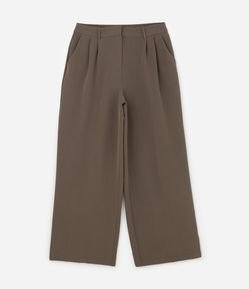 Calça Pantalona com Corte Alfaiatado e Pregas