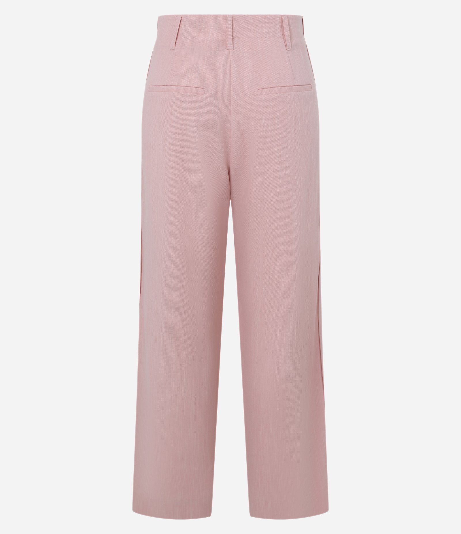 Calça Wide Leg Alfaiatada em Viscose com Frisos Rosa 7