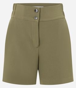 Short Alfaiatado com Cós Elástico e Abotoamento Duplo