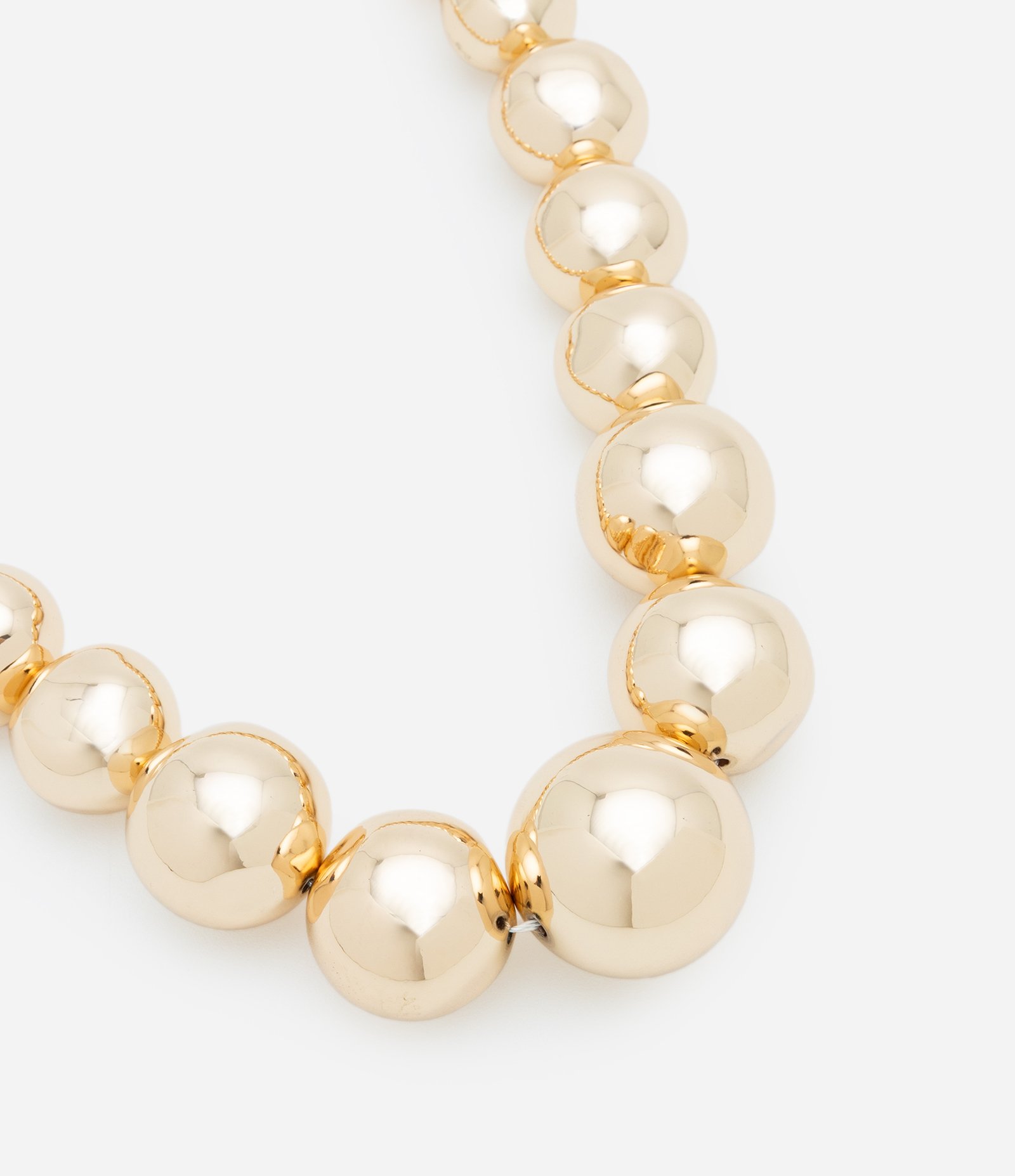 Colar Maxi com Esferas de Dimensões Gradativas Dourado 3
