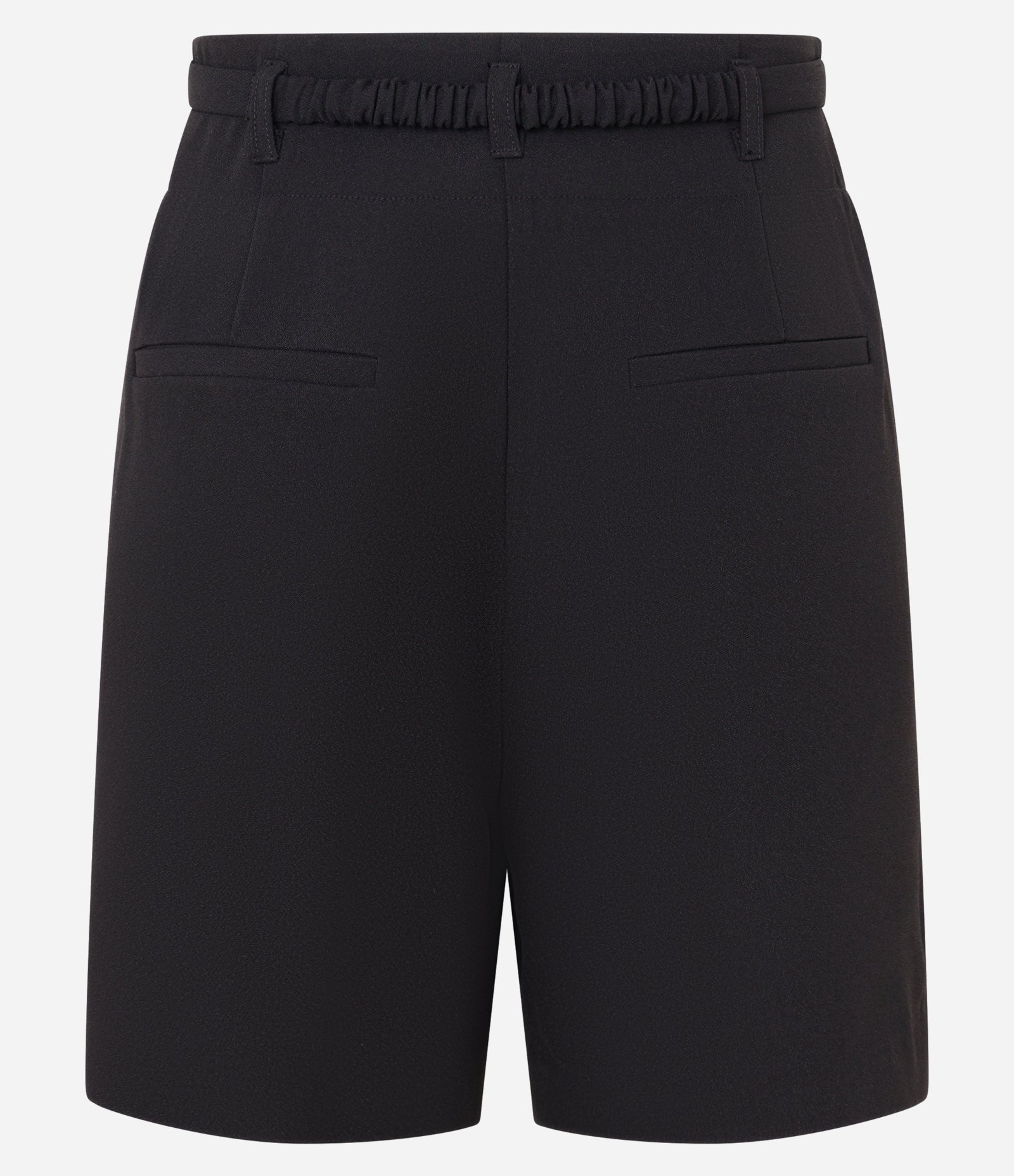 Short Reto Alfaiatado com Cinto Elástico Afivelado Preto 6
