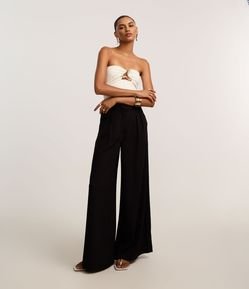 Calça Pantalona Alfaiatada com Pregas