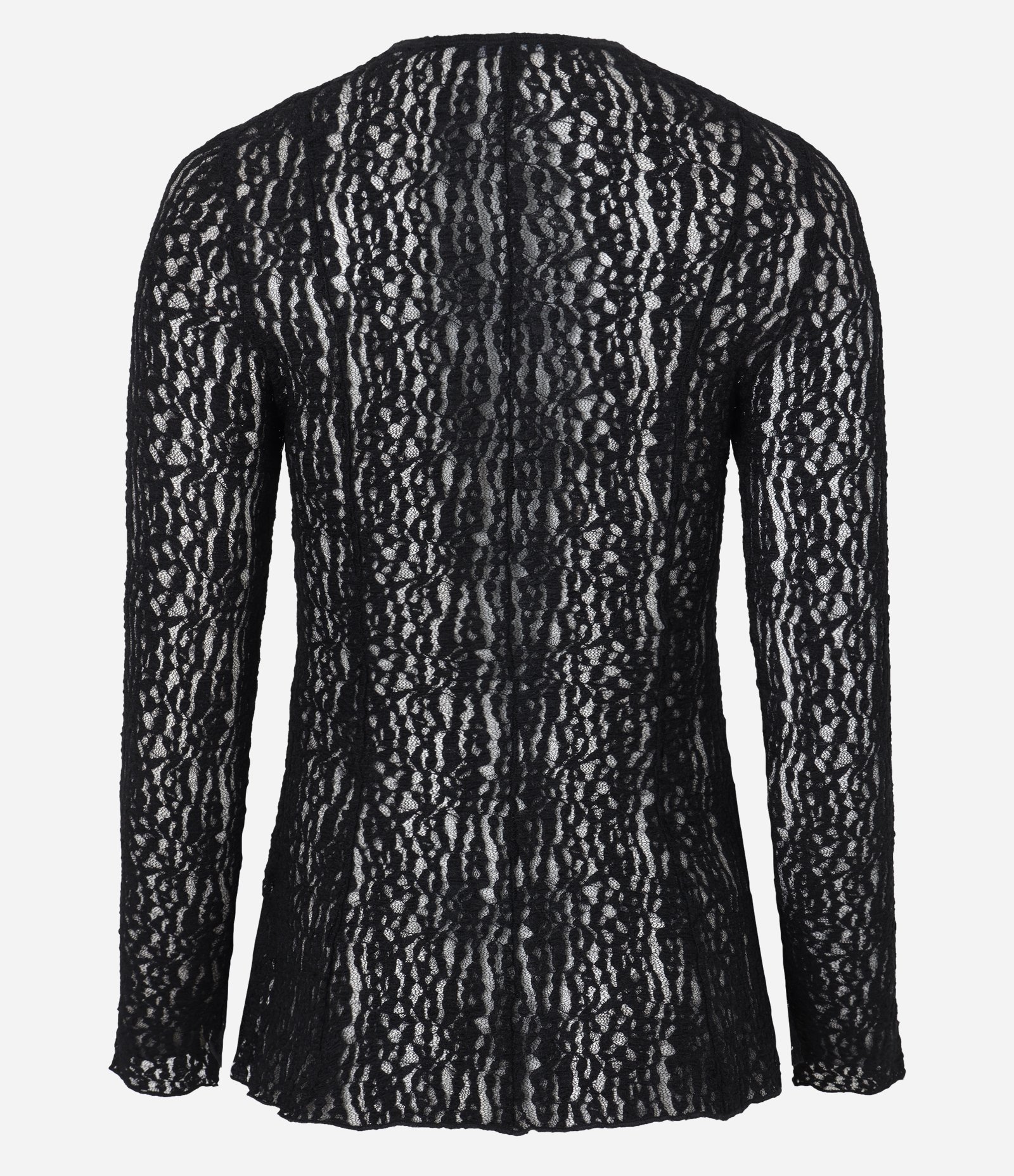 Blusa Peplum em Renda com Frufru no Punho e Barra Preto 7