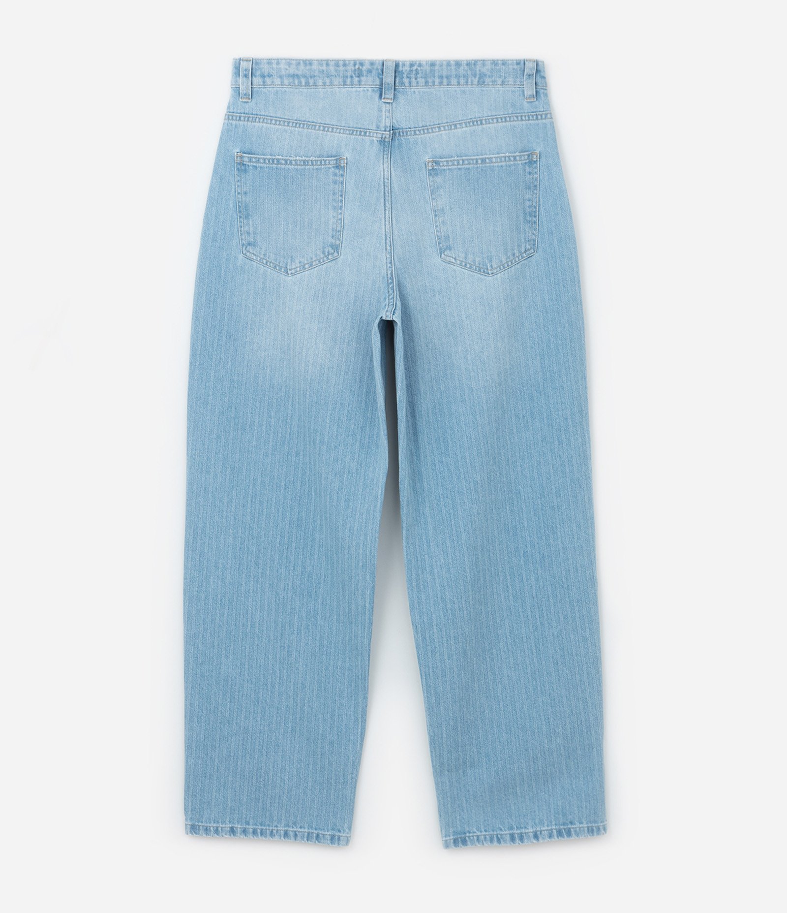 Calça Super Baggy em Jeans com Textura e Bolsos Claro 8