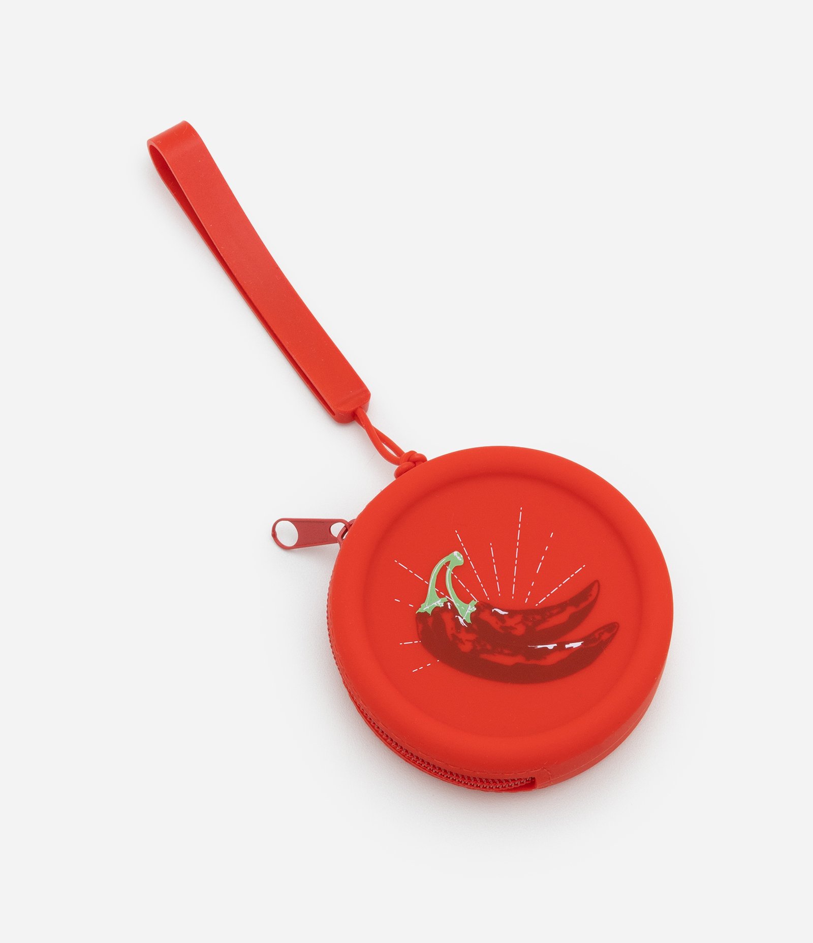 Nécessaire Porta Moedas em Silicone com Estampa Pimenta Vermelho 1