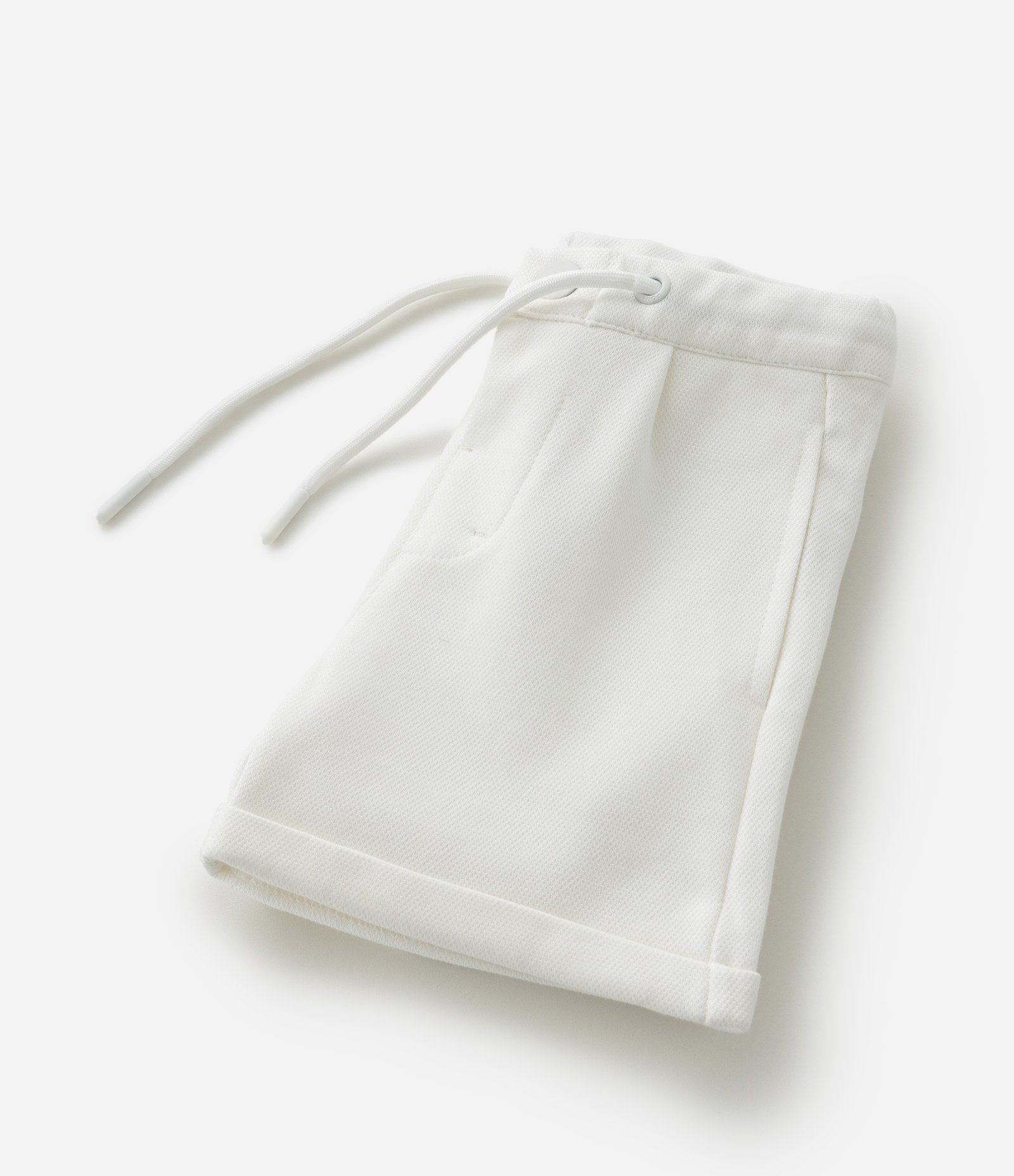 Bermuda Infantil em Piquet com Barra Dobrada - Tam 1 a 4 Anos Branco 8