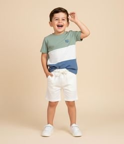 Bermuda Infantil em Piquet com Barra Dobrada - Tam 1 a 4 Anos