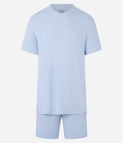 Pijama Curto Comfort em Viscose Canelado
