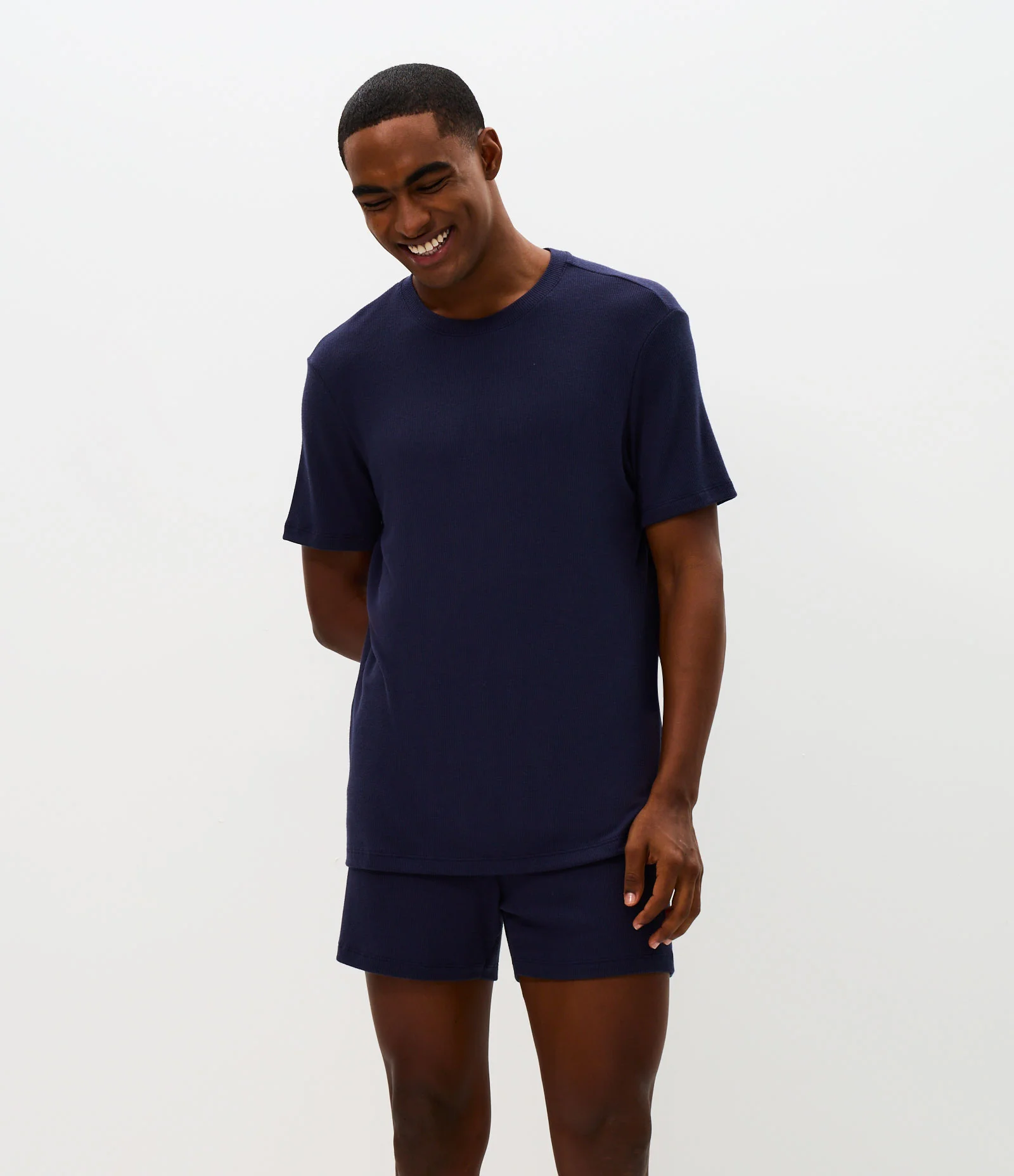 Pijama Curto Comfort em Algodão Azul 2