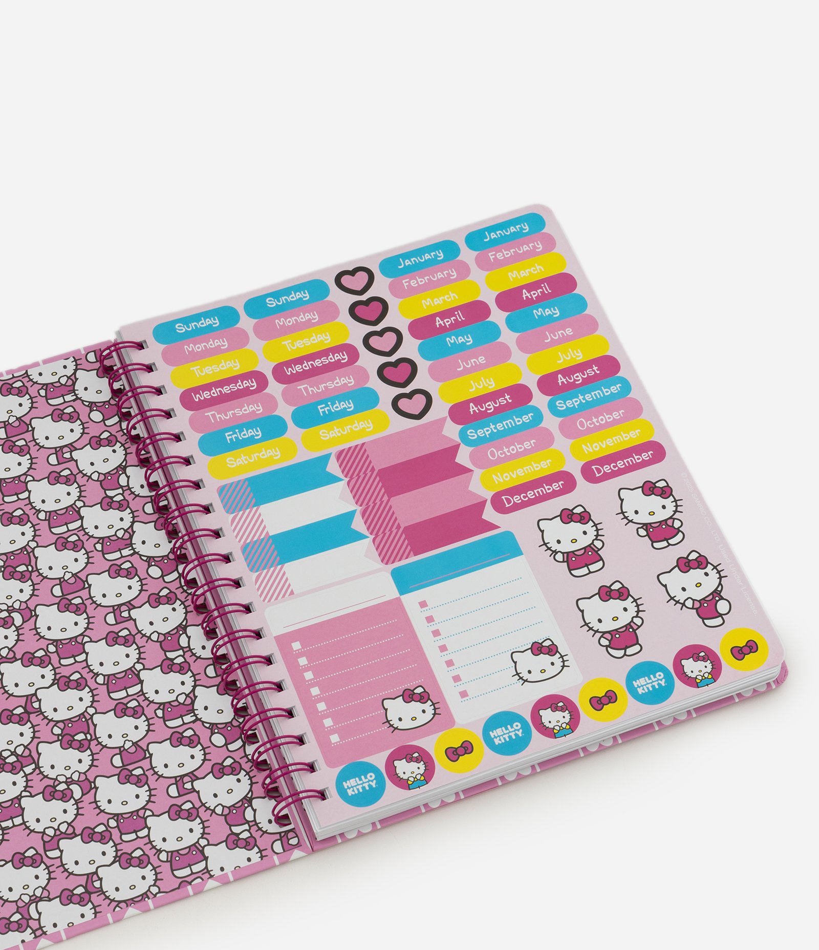 Planner de Capa Dura com Estampa Hello Kitty Rosa 5