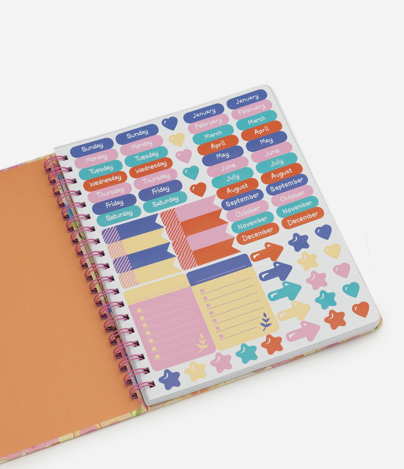 Planner de Capa Dura com Estampa Floral Multicores 5