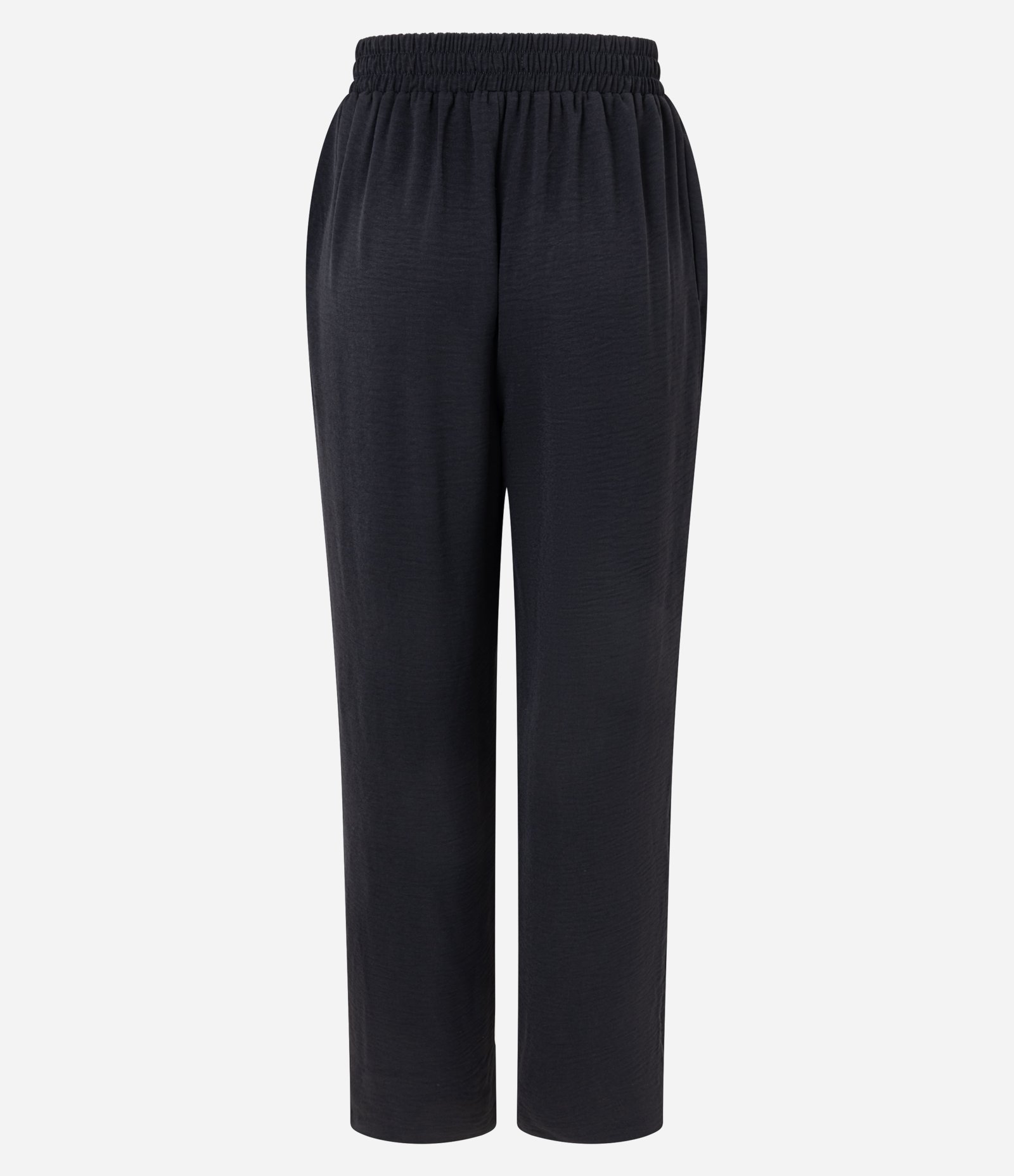 Calça Reta Cintura Alta com Amarração na Cintura Preto 6