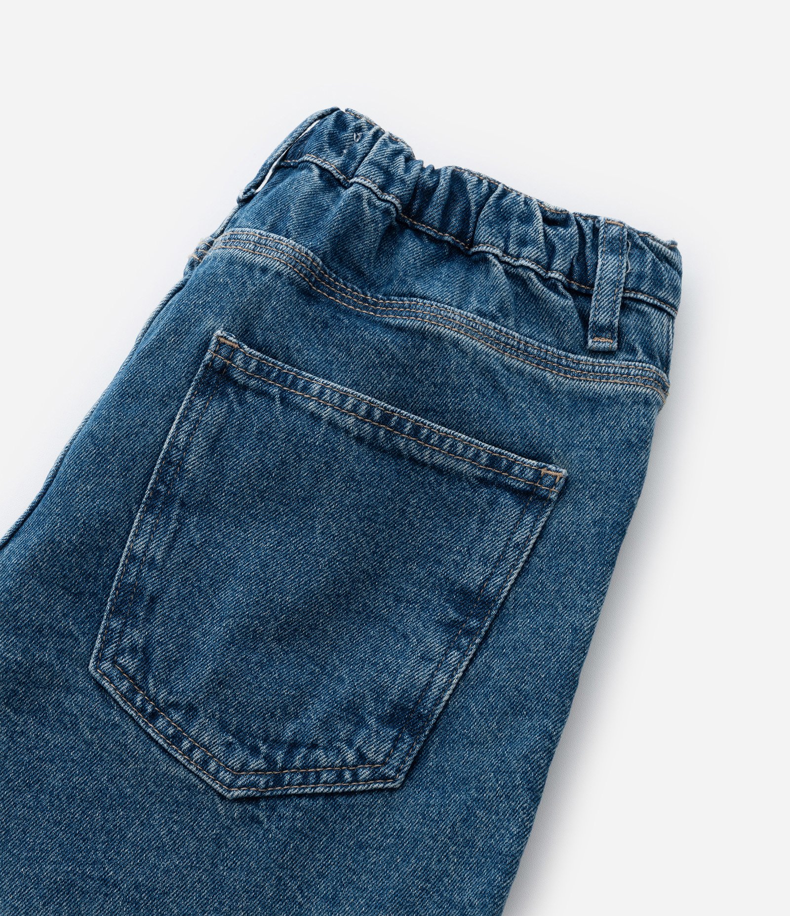 Bermuda Infantil em Jeans com Bolsos - Tam 5 a 14 Anos Azul Médio 6